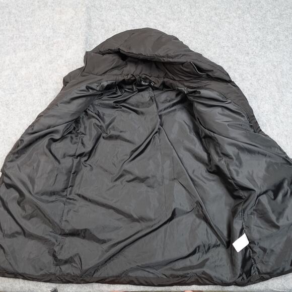 Ralph Lauren Coat Womens Extra Large Black Goose Down Puffer Hooded Parka Long - Picture 3 of 12